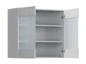 Кухонный шкаф BRW Top Line 80 см двухдверный с витриной серый глянец, серый гранола/серый глянец TV_G_80/72_LV/PV-SZG/SP фото thumb №3