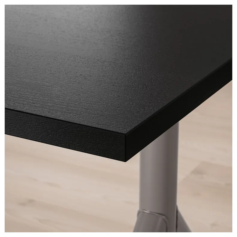 IKEA IDÅSEN ІДОСЕН, письмовий стіл, чорний / темно-сірий, 160x80 см 592.810.36 фото №4