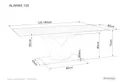 Стіл кухонний SIGNAL ALARAS II, чорний / білий лак, 85x140 фото thumb №3