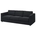 IKEA VIMLE ВИМЛЕ, чехол на 3-местный диван, Саксемара черно-синяя 993.993.74 фото thumb №2