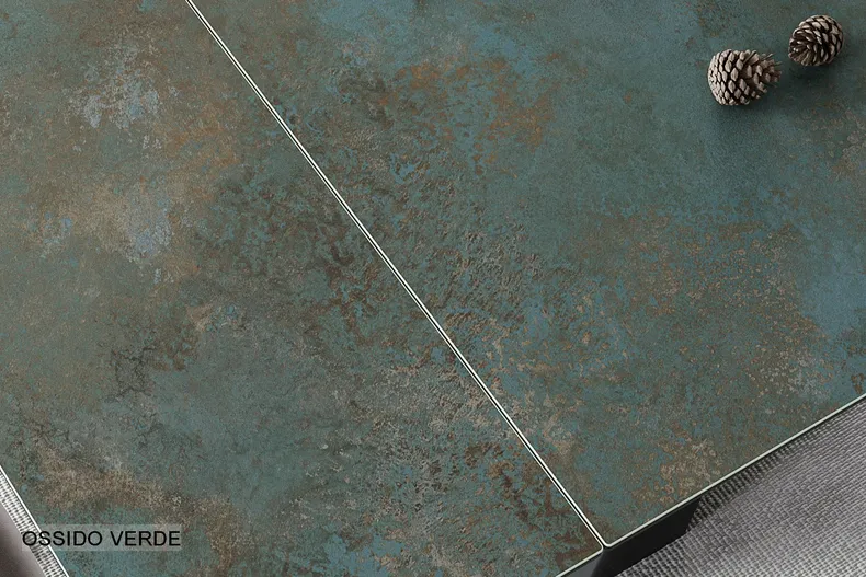 Керамический Стол SIGNAL WESTIN, Ossido Verde бирюза / матовый черный, 90x160 фото №4