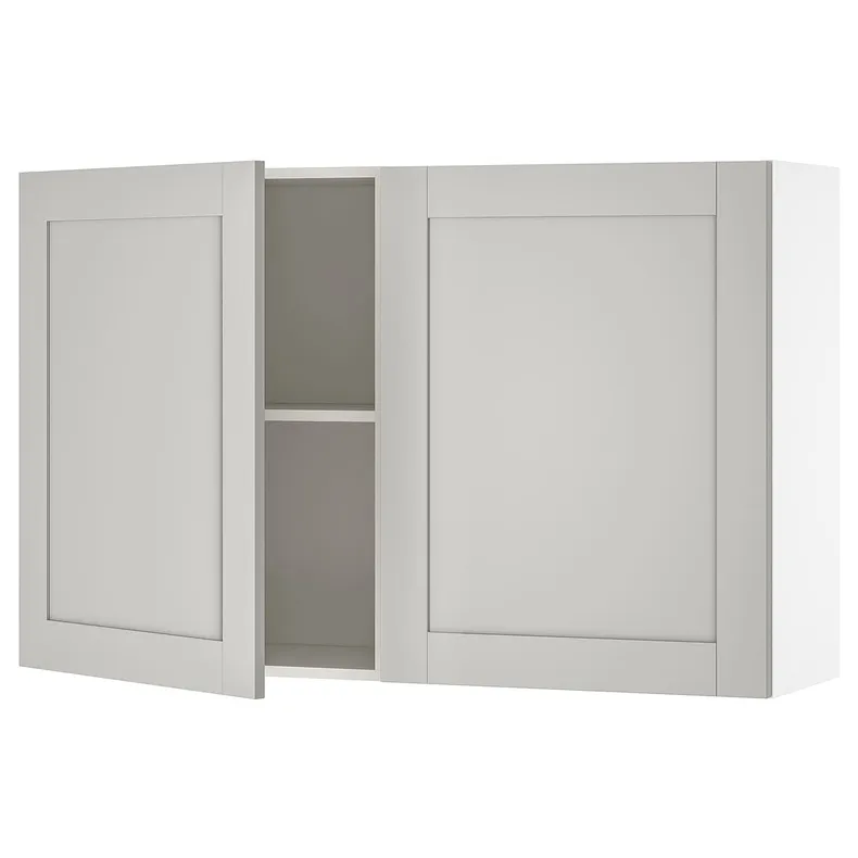 IKEA KNOXHULT КНОКСХУЛЬТ, навесной шкаф с дверями, серый, 120x75 см 003.267.96 фото №1