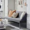 IKEA SALSTAD САЛЬСТАД, 3-местный диван-кровать, Книса светло-серая 005.749.46 фото thumb №3