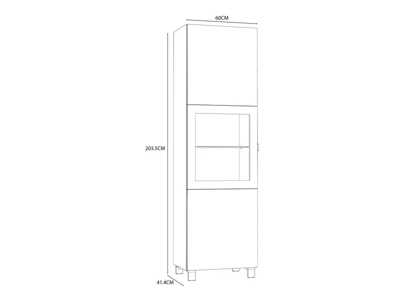 BRW Шкаф Poole 60 см с дверцами белый, белый BI фото №8