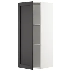 IKEA METOD МЕТОД, навесной шкаф с полками, белый / Лерхиттан с черными пятнами, 40x100 см 894.665.66 фото