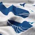 IKEA BLÅVINGAD БЛОВІНГАД, підковдра та наволочка, орнамент кит синій/білий, 150x200/50x60 см 205.211.03 фото thumb №8