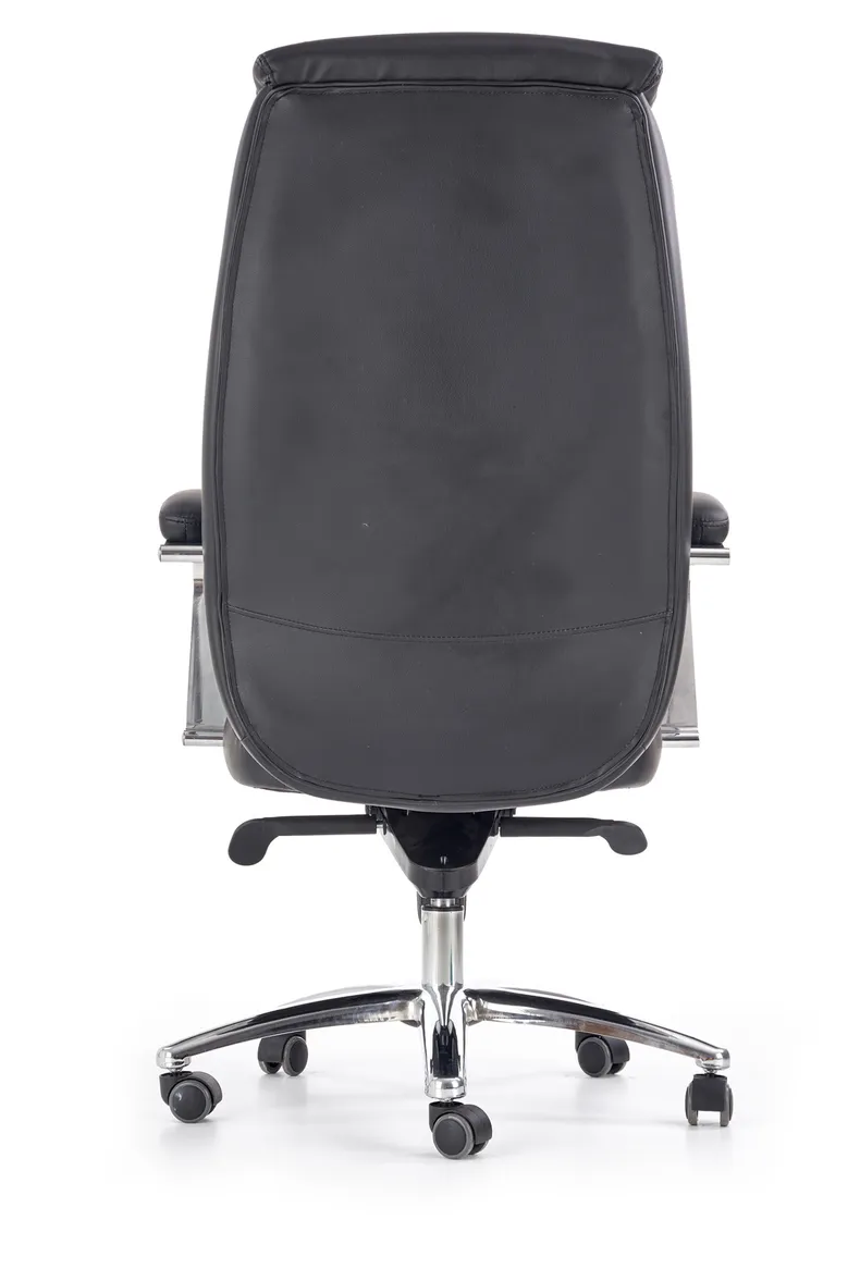 Крісло комп'ютерне офісне обертове HALMAR QUAD чорний, екошкіра перфорована фото №4