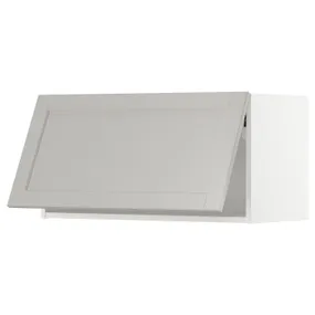 IKEA METOD МЕТОД, горизонтальный навесной шкаф, белый / светло-серый, 80x40 см 193.918.76 фото