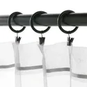 IKEA SYRLIG СІРЛІГ, кільце для штори із затиск і гачком, чорний, 38 мм 802.240.96 фото thumb №3