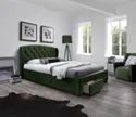 Двоспальне ліжко з ящиками HALMAR SABRINA 160x200 см темно-зелене фото thumb №2