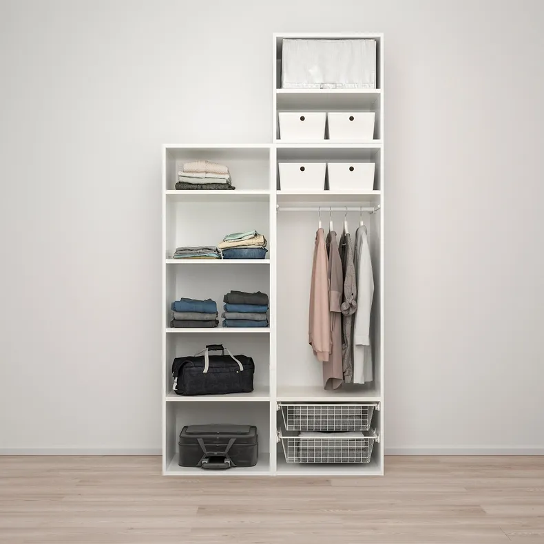IKEA PLATSA ПЛАТСА, гардероб 2-дверный, белый / фонен белый, 120x57x251 см 294.243.48 фото №4