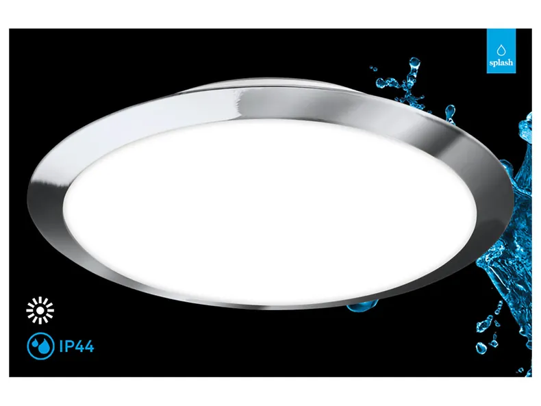 BRW LED/12W/1250LM/4000K сріблястий плафон для ванної Rodut 091015 фото №2