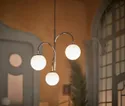 IKEA SIMRISHAMN СІМРІСХАМН, підвісний світильник, 3 ламп, хромований/молочний скло, 55 см 804.078.35 фото thumb №5