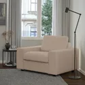 IKEA VIMLE ВІМЛЕ, крісло, з широкими підлокітниками / ХАЛЛАРП бежевий 094.771.87 фото thumb №2
