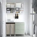 IKEA ENHET ЕНХЕТ, шафа, білий/блідо-сіро-зелений, 121,5x63,5x222 см 595.481.25 фото thumb №3