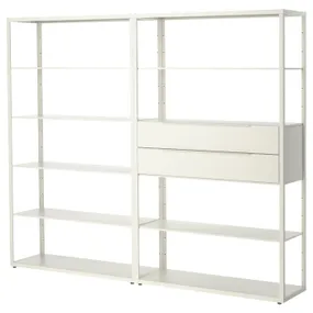 IKEA FJÄLKINGE ФЬЕЛЬКИНГЕ, стеллаж с ящиками, белый, 236x35x193 см 690.093.95 фото