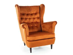 Мягкое кресло бархатное SIGNAL HARRY Velvet, Bluvel 4215 - корица фото