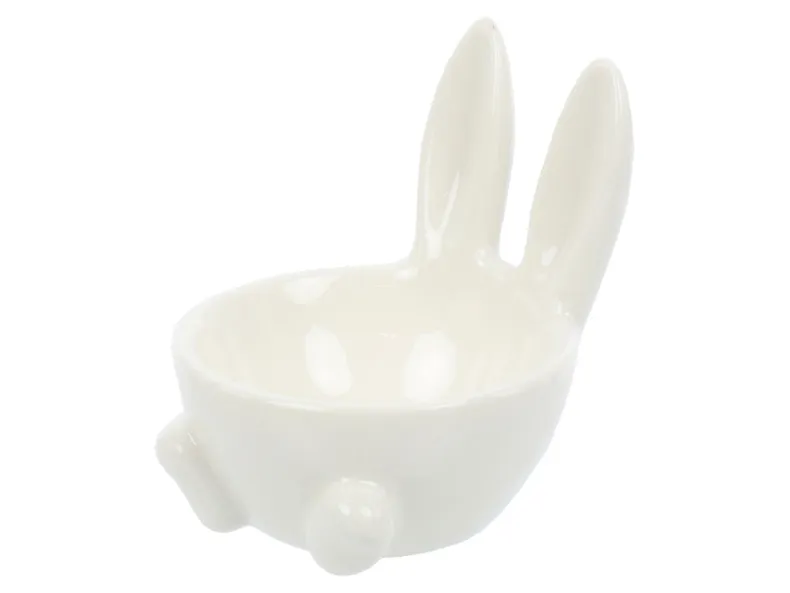 BRW Декоративна тарілка пасхальна BRW Кролик, кераміка, білий 092486 фото №2