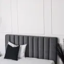 Ліжко двоспальне оксамитове 160x200 MEBEL ELITE MARI Velvet, сірий фото thumb №6