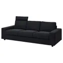 IKEA VIMLE ВІМЛЕ, 3-місний диван, з узголів'ям з широкими підлокітниками/САКСЕМАРА чорно-синій 494.014.64 фото thumb №1
