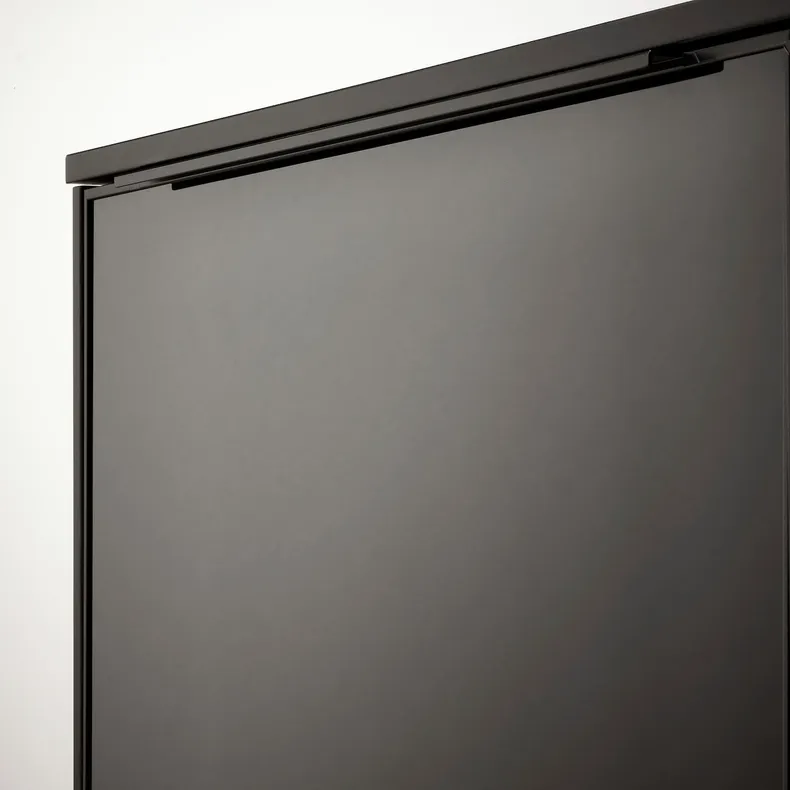IKEA RANNÄS РАННЕС, тумба для телевізора з дверцятами, чорний/чорний скло, 178x42 см 305.067.53 фото №3