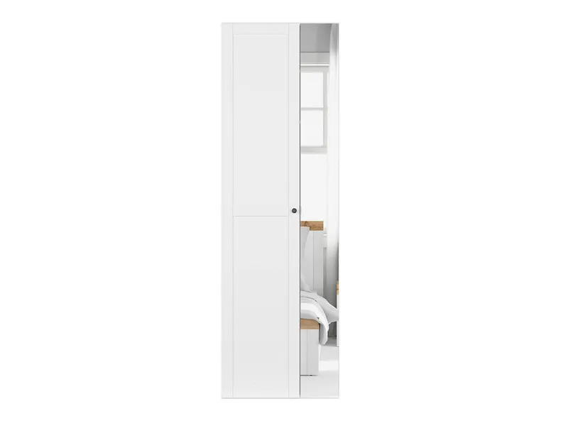 BRW Двухдверный шкаф Flex 75 см с зеркалом белый, белый SZAFA_ZESTAW_20-BI/BI фото №2