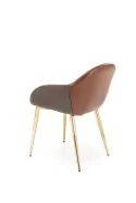 Кухонний стілець HALMAR K304 темно-сірий/коричневий/золотистий хром фото thumb №2