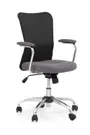 Крісло комп'ютерне офісне обертове HALMAR ANDY чорний / сірий фото