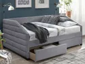 Кровать односпальная бархатная SIGNAL NADIA, Velvet TAP.142 серый, 120x200 фото thumb №2