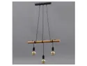 BRW Деревянный подвесной светильник Bar 3-point коричневого и черного цвета 093866 фото thumb №11