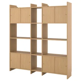 IKEA LÅDMAKARE, комбинация с раздвижными дверями, 7 полок/имит. дуб, 198x35x212 см 595.666.71 фото