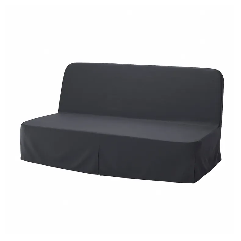 IKEA NYHAMN НИХАМН, 3-местный диван-кровать, с поролоновым матрасом Naggen / темно-серый 894.999.82 фото №1