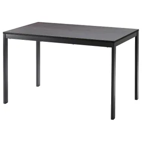 IKEA VANGSTA ВАНГСТА, раздвижной стол, черный/темно-коричневый, 120/180x75 см 104.201.52 фото