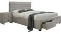 Двоспальне ліжко HALMAR З ящиками Kayleon 160x200 см бежеве фото thumb №1