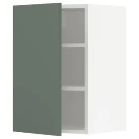 IKEA METOD МЕТОД, шафа навісна із полицями, білий / БОДАРП сіро-зелений, 40x60 см 294.546.89 фото