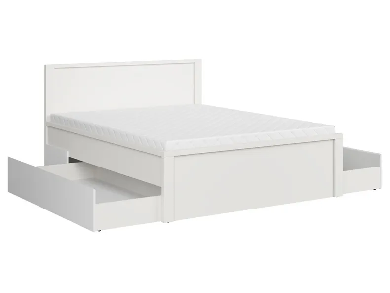 BRW Ліжко двоспальне з ламелями BRW KASPIAN 160х200 см, білий LOZ/160/T-BI/BI фото №4