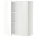 IKEA METOD МЕТОД, навесной шкаф с полками / 2дверцы, белый / Рингхульт белый, 80x100 см 094.587.06 фото thumb №1