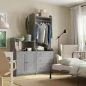 IKEA HAUGA ХАУГА, комбинация д / хранения, серый, 139x46x199 см 693.886.35 фото thumb №3