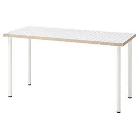 IKEA LAGKAPTEN ЛАГКАПТЕН / ADILS АДІЛС, письмовий стіл, білий антрацит / білий, 140x60 см 595.084.26 фото