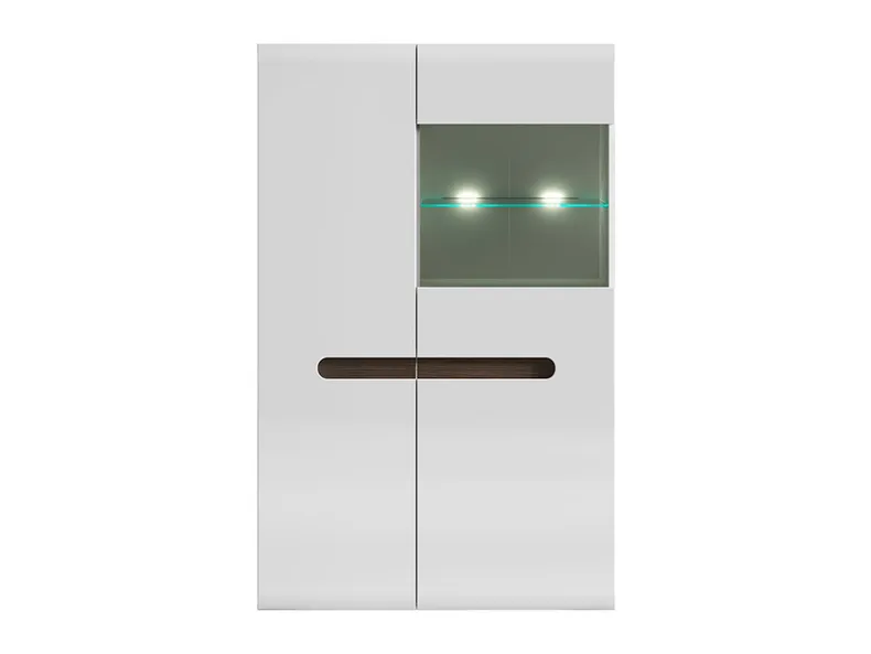 BRW Шкаф с LED подсветкой BRW AZTECA TRIO, 145х90х41 см, белый глянец SFK1W1D/14/9-BI/BIP фото №3