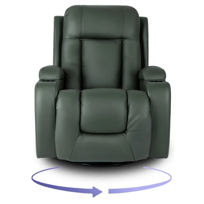 Массажное кресло MEBEL ELITE BOX, экокожа: зеленый фото №12