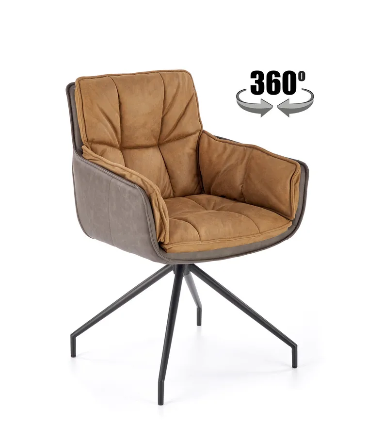 Кухонный стул HALMAR K523 коричневый/темно-коричневый фото №1