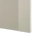 IKEA BESTÅ БЕСТО, комбинация для ТВ / стеклянные дверцы, черный / коричневый / сельсвикенский глянец / бежевое прозрачное стекло, 240x42x129 см 094.062.89 фото thumb №4