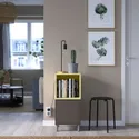 IKEA EKET ЕКЕТ, комбінація шаф із ніжками, темно-сірий блідо-жовтий/металлик, 35x35x80 см 995.217.13 фото thumb №3
