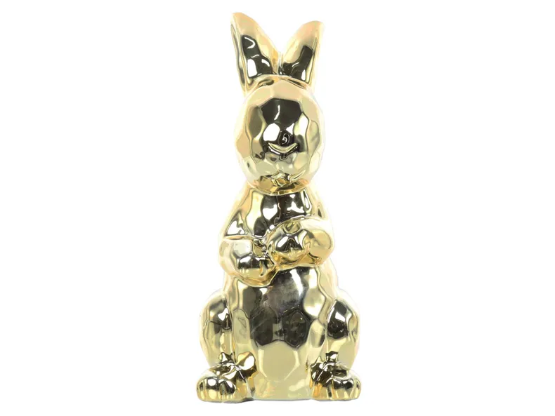 BRW Декоративна фігурка BRW Кролик 20 см, золотий 092552 фото №1