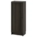 IKEA BILLY БИЛЛИ / OXBERG ОКСБЕРГ, стеллаж с дверью, темно-коричневая имитация дуб, 40x30x106 см 294.832.91 фото thumb №1