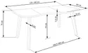 Кухонний стіл розкладний HALMAR DICKSON 120-180x80 см, стільниця - натуральний дуб, ніжки - чорні фото thumb №17
