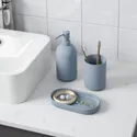 IKEA GANSJÖN ГАНШЕН, набір для ванної кімнати 3 предмети, світло-сіро-блакитний 605.553.89 фото thumb №3