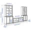 IKEA HAVSTA ХАВСТА, комбінація шаф для тв/скляні дверц, сірий бежевий, 322x47x212 см 395.348.17 фото thumb №4