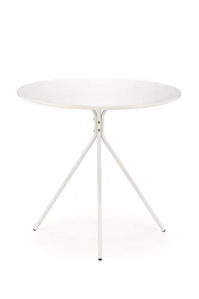 Круглий стіл кухонний HALMAR FONDI, 80/75 см,  білий фото